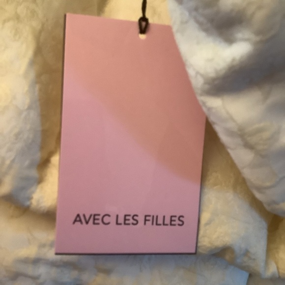 Avec Les Filles Ivory Jacquard Thermal Puff Coat/ Jacket | Sizes M & L | NWT - Picture 7 of 11